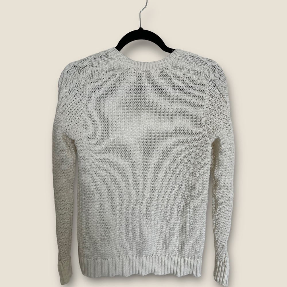 Michael Kors Sweater Pullover Women's S White Gold Zippers KNIT EXCELLENT - Picture 2 of 4
